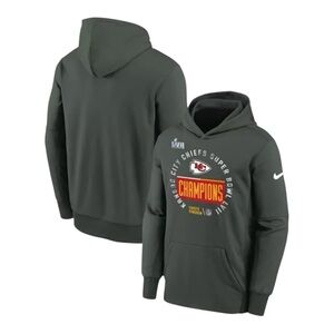 Nike Kansas City Chiefs Super Bowl LVII Locker Room Hoodie Sweatshirt Mens Large